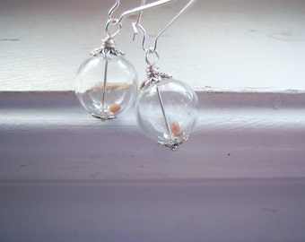 Mustard Seed Earrings - Glass Orb Earrings - Faith Earrings - Free Gift With Purchase