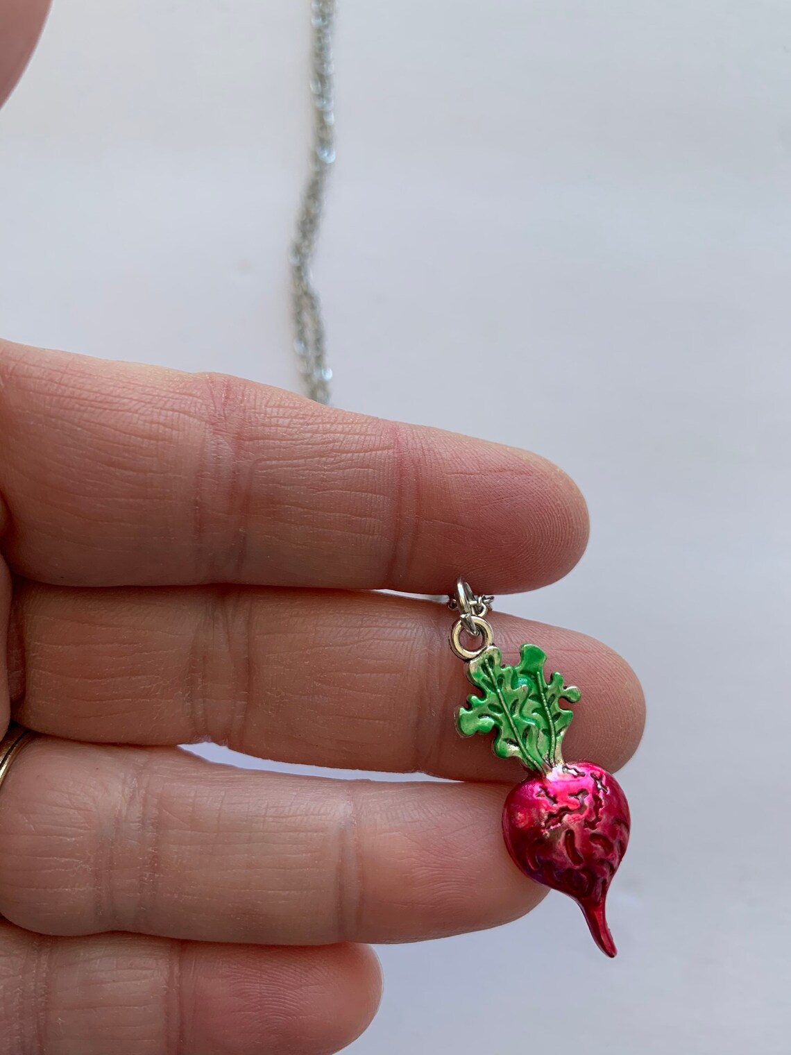 Radish Necklace Beet Necklace Vegetable Necklace Etsy UK