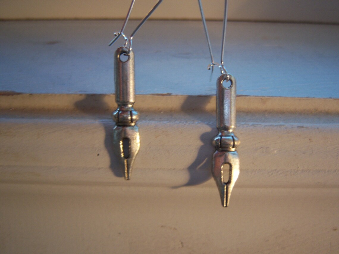Calligraphy Pen Earrings Calligraphy Earrings Etsy