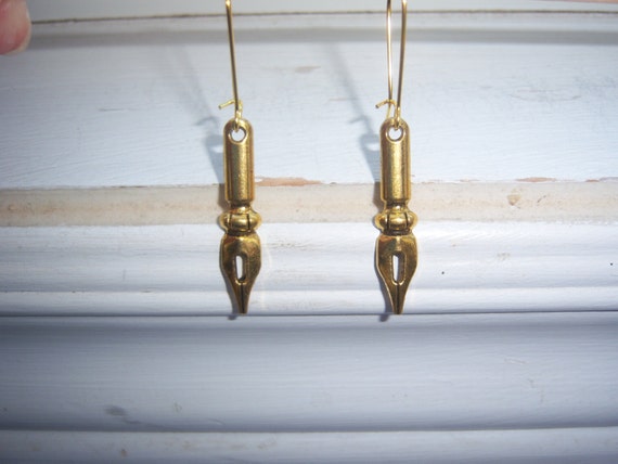Calligraphy Earrings Calligraphy Pen Earrings
