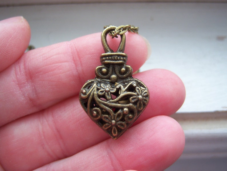 Heart Necklace vervain Necklace Vampire Necklace Free Etsy