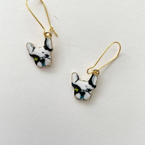 French bulldog Earrings - Dog Earrings  -Boston terrier Dog Earrings-earrings