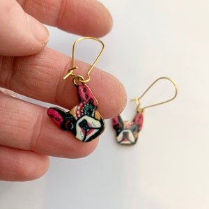 French bulldog Earrings - Dog Earrings  -Boston terrier Dog Earrings-earrings