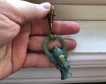 Elephant zipper pull _ Elephant Purse Dangle -hamsa hand zipper pull- hamsa hand putse dangle