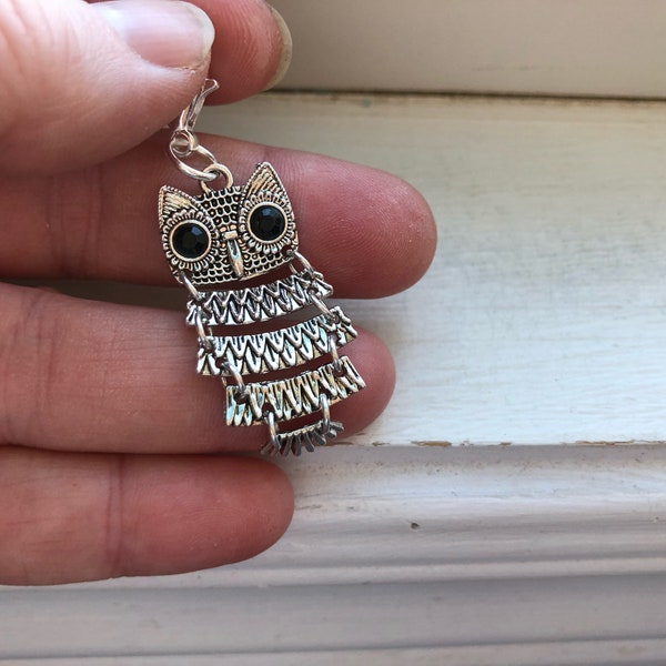 Owl  Zipper Pull - owl Purse dangle