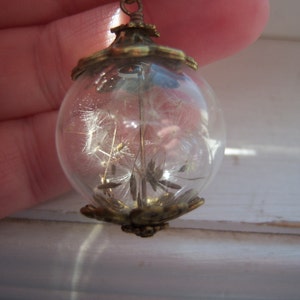 Dandelion Necklace - Dandelion Seed Necklace - Make A Wish Glass Orb necklace - Bridesmaid Gifts - Free Gift With Purchase