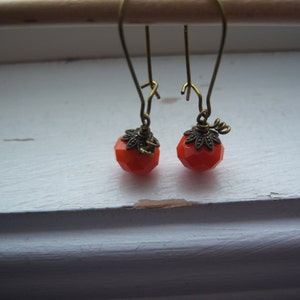 Pumpkin Earrings Halloween Earrings Orange Earrings image 4