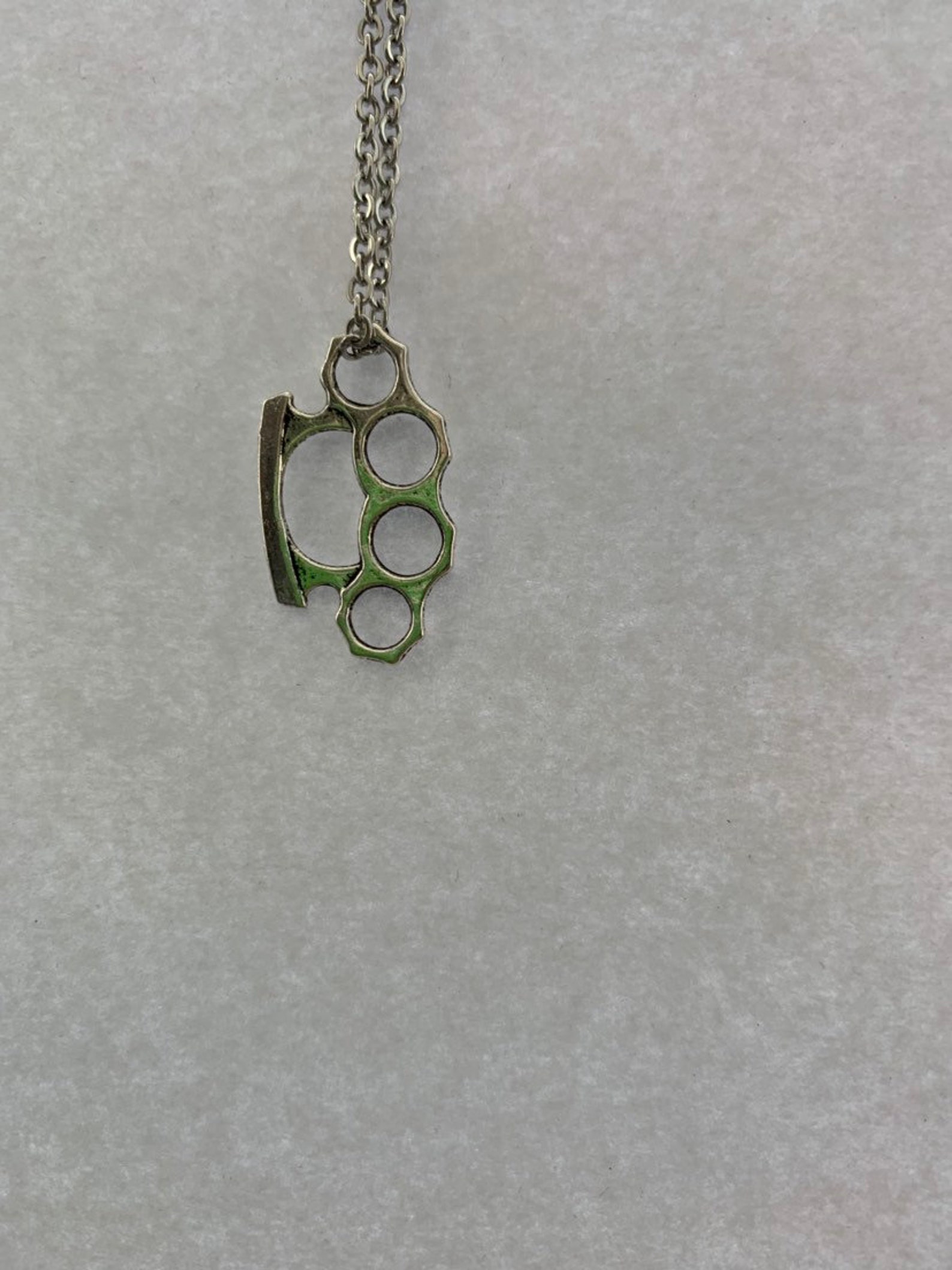 Brass Knuckle Necklace Free Gift With Purchase Etsy