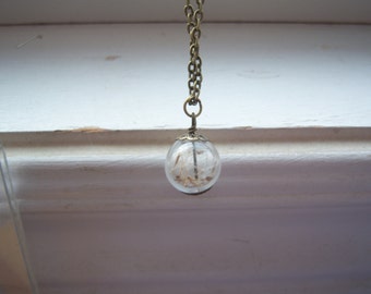 Pissenlit collier - pissenlit graines collier - faire A Wish Glass Orb - demoiselle d'honneur cadeaux - cadeau gratuit avec achat