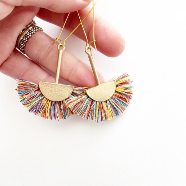 Thread Earrings Etsy