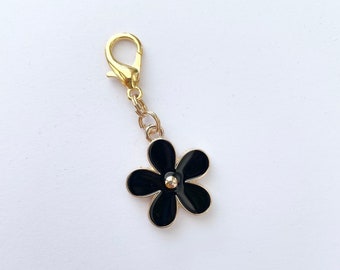 Flower zipper charm/zipper pull - daisy zipper charm -flower purse dangle-daisy flower zipper pull