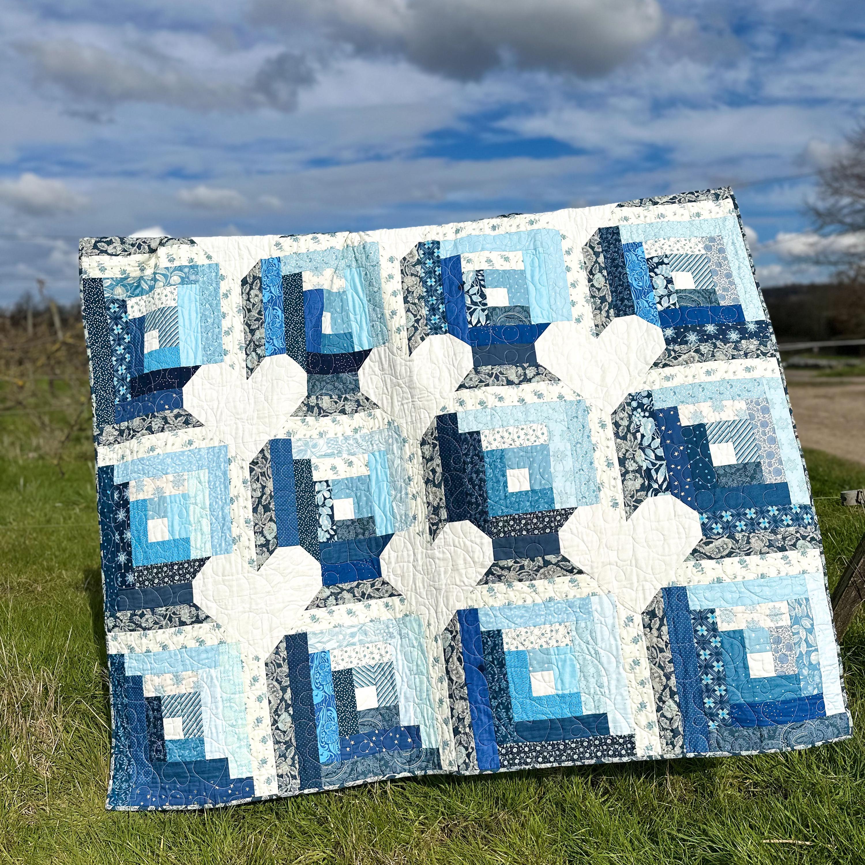 Log Cabin Love Jelly Roll Quilt Pattern PDF by Pam and Nicky Lintott
