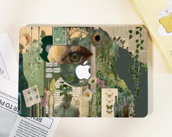 Funda para Mac con diseño de pegatina Eye Green Garden, funda personalizada para Macbook, funda para Mac Pro 13, Pro 14, Pro 15, Pro 16, Air 15/13, 12 pulgadas, 16 pulgadas (2024, 2023)