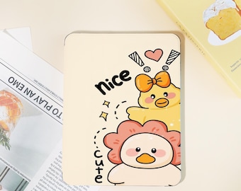 Nice Cute Style Duck King iPad Case,Custom Name iPad Case,iPad Pro 2024/2022/2021/2020/2018 Case,iPad 10/9/8/7,iPad Air 6 2024,Mini 6/7