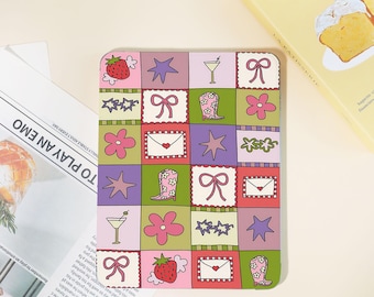 Funda para iPad con diseño de dibujos animados, con nombre, para iPad Pro (2024/2022/2021/2020/2018), iPad 10/9/8/7, iPad Air 6 (2024), Mini 6/7