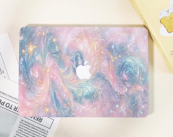 Funda para Mac con diseño de aurora radiante en el cielo estrellado, funda personalizada para Macbook, funda para Mac Pro 13, Pro 14, Pro 15, Pro 16, Air 15/13, 12 pulgadas, 16 pulgadas (2024, 2023).