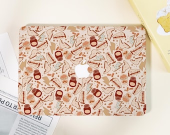 Funda para MacBook con diseño personalizado estilo desayuno, funda para MacBook personalizada, funda para portátil Pro 16/15 Air 15/13 de 12 y 16 pulgadas (modelos 2024 y 2023).