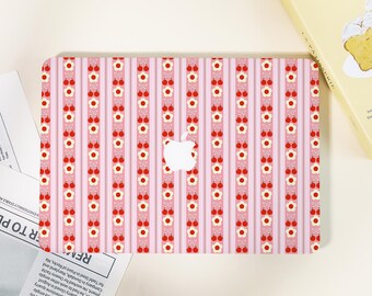 Funda para MacBook con estampado de rayas de bayas personalizado, funda para MacBook personalizada, funda para portátil Pro 16/15 Air 15/13 de 12 pulgadas y 16 pulgadas (modelos 2024 y 2023).