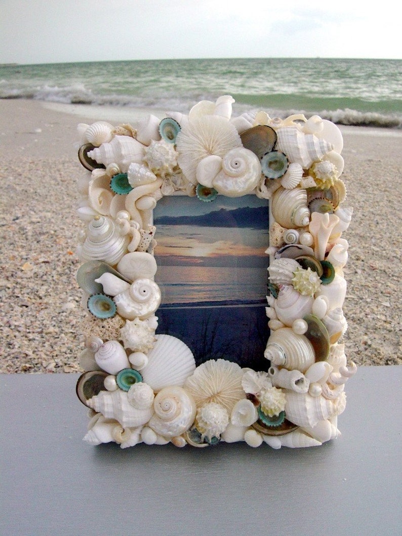 PALM BEACH SHELLED WEDDING FRAME I Etsy