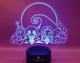 Spooky Halloween LED Desk Lamp Nightlight - Haunted Hill Decor