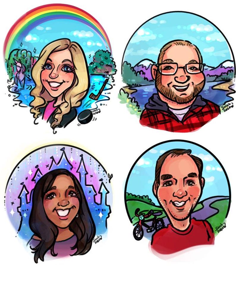 Custom Digital Caricature Art – Cute & Fun Hand-Drawn Portraits image 15
