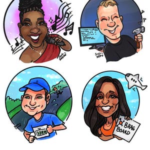 Custom Digital Caricature Art – Cute & Fun Hand-Drawn Portraits image 16