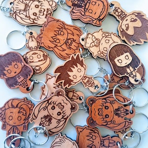 Entzückende Kawaii Chibi Art Custom Anime Schlüsselanhänger - Made to Order