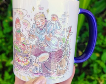 Dungeon Dining Anime Mug – Fan Art Sketch Style Hot Pot Scene