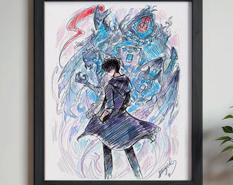 Shadow Monarch 8x10 Anime Art Print