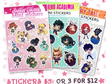 Anime Sticker Sheets