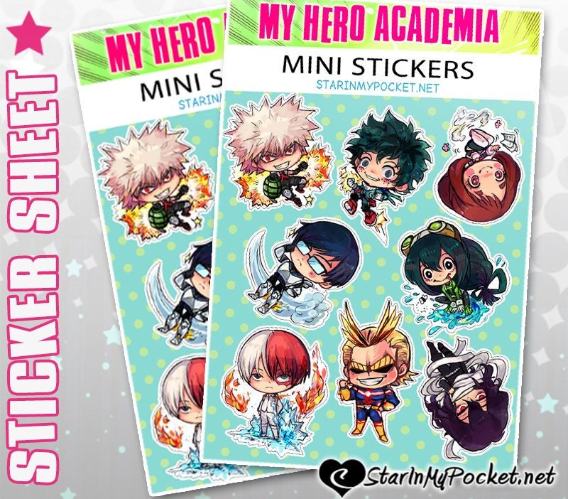 printing germany business card Sticker Anime Chibi Sheet BNHA Etsy printing germany business card Sticker Anime Chibi Sheet BNHA Etsy