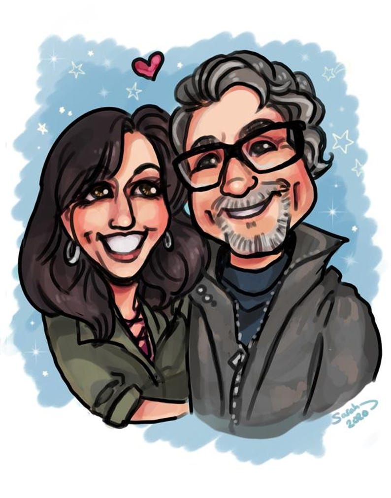 Custom Digital Caricature Art – Cute & Fun Hand-Drawn Portraits image 20