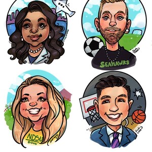 Custom Digital Caricature Art – Cute & Fun Hand-Drawn Portraits image 17