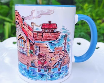 Stardew Valley Fishing Sketch Art Mug