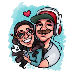 Custom Digital Caricature Art – Cute & Fun Hand-Drawn Portraits image 10