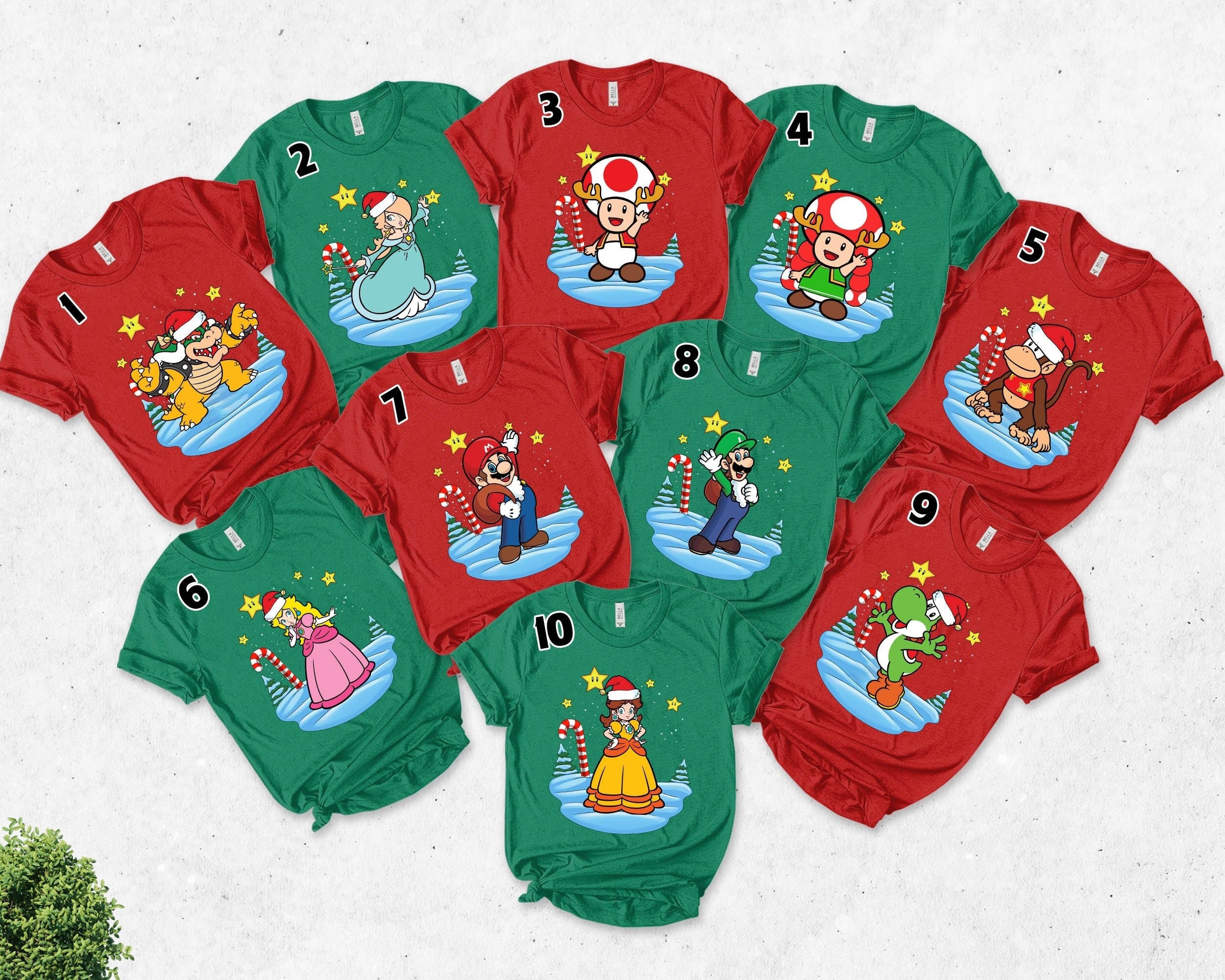 Mario Christmas Shirt, Super Mario Shirt, Mario Xmas Video Game Christmas Family Shirt