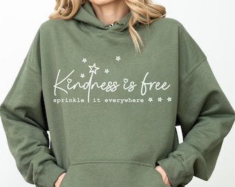 Moletom com Capuz "Gentileza é Gratuita", Mensagem Positiva, Unissex em Fleece