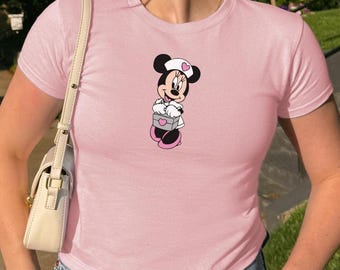Disney Minnie Nurse Shirt, Minnie Disney Nurse Mom Shirt, Minnie Nurse Shirt, Disney Mommy Birthday Shirt, Disney Family Trip Tee