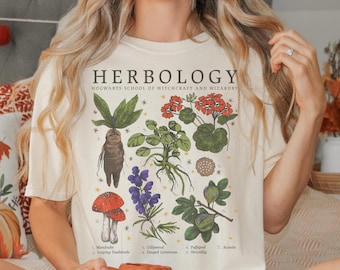 Comfort Colors Herbology Shirt, Botanical Plant Lover Tee