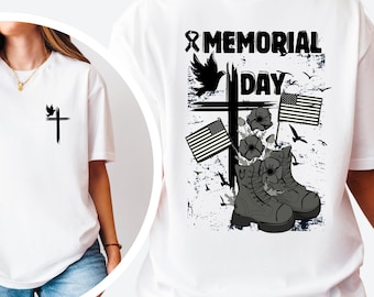 Memorial Day T-Shirt, Remember and Honor, American Soldiers Tee