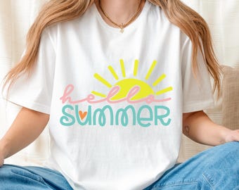 Hello Summer Shirt-Summer Shirts For Women - Beach Shirt - Summer Shirt - Beach Shirts For Women - Vacation Shirt