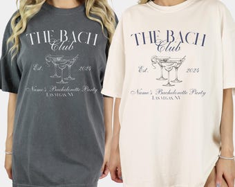 Comfort Colors®Bach Club Junggesellinnenabschied Shirts, Namen Junggesellinnenabschied Shirts, Social Club Luxus Junggesellinnenabschied Geschenk Shirts