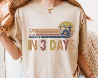 Retro He Is Risen Shirt, Christian Easter Family Tee