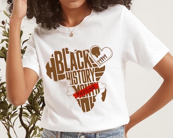 Chemise noire du mois de l'histoire, t-shirt BLM Juneteenth