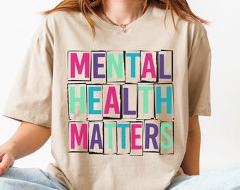 Psychische Gesundheit Shirt, Bewusstsein für psychische Gesundheit Shirt, Psychologe Shirt, Schule Psych Shirt, Angst, Ratgeber für psychische Gesundheit, Sozialarbeiter