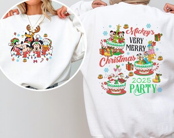 Mickey's Very Merry Christmas Party 2025 Sweatshirt, Mickey And Friends Shirt, Disney Family Christmas Shirt, Mickey Mouse Tea Cup Tee