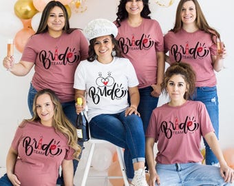 Personalized Bachelorette Party T-Shirts, Bride & Team Bride