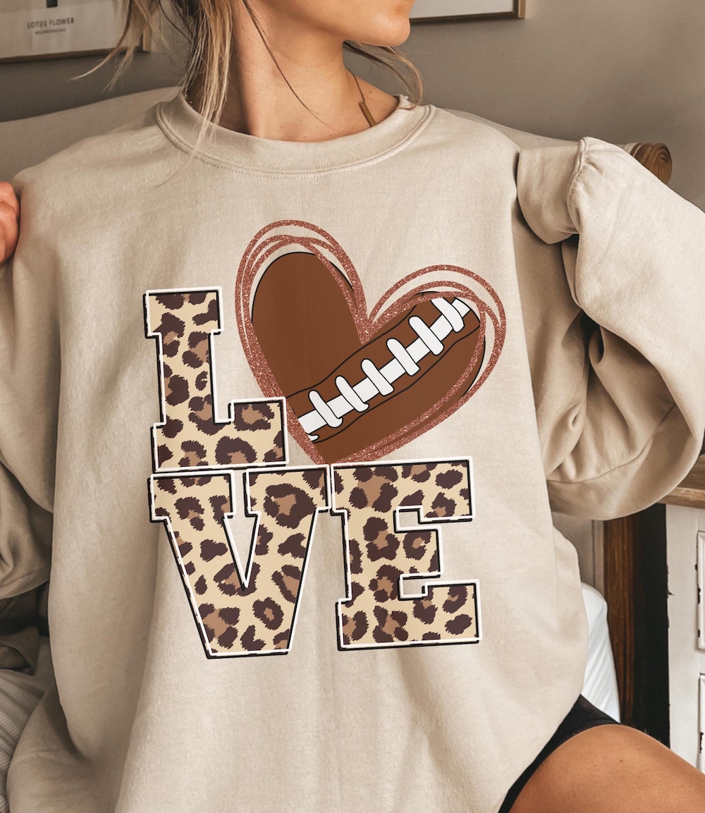 Football Love Shirt, Football Cheetah Shirt, Football Shirt, Football Lover Shirt, Football Fan Shirt, Football Heart Shirt Fashion24Hs