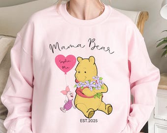 Mama Bear Sweatshirt,Custom Mothers Day Hoodie with Names,Custom Mama Bear Sweatshirt,New Mom Gift,Sweatshirt gift for Mum,Mama to Be Hoodie