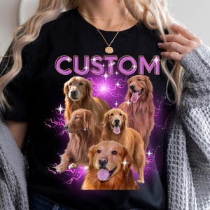 Custom Pet Dog T-shirt, Custom Cat Shirt, Retro Dog Shirt, Custom Bootleg Dog mom Shirt, Bootleg Rap Dog, Personalized Pet Shirt